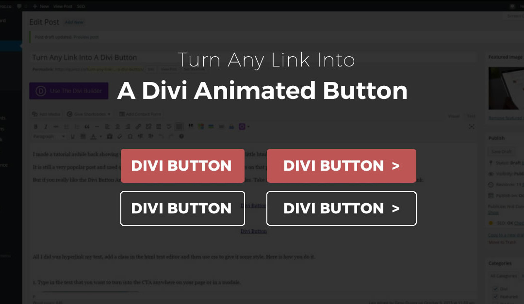 Turn Any Link Into An Animated Divi Button