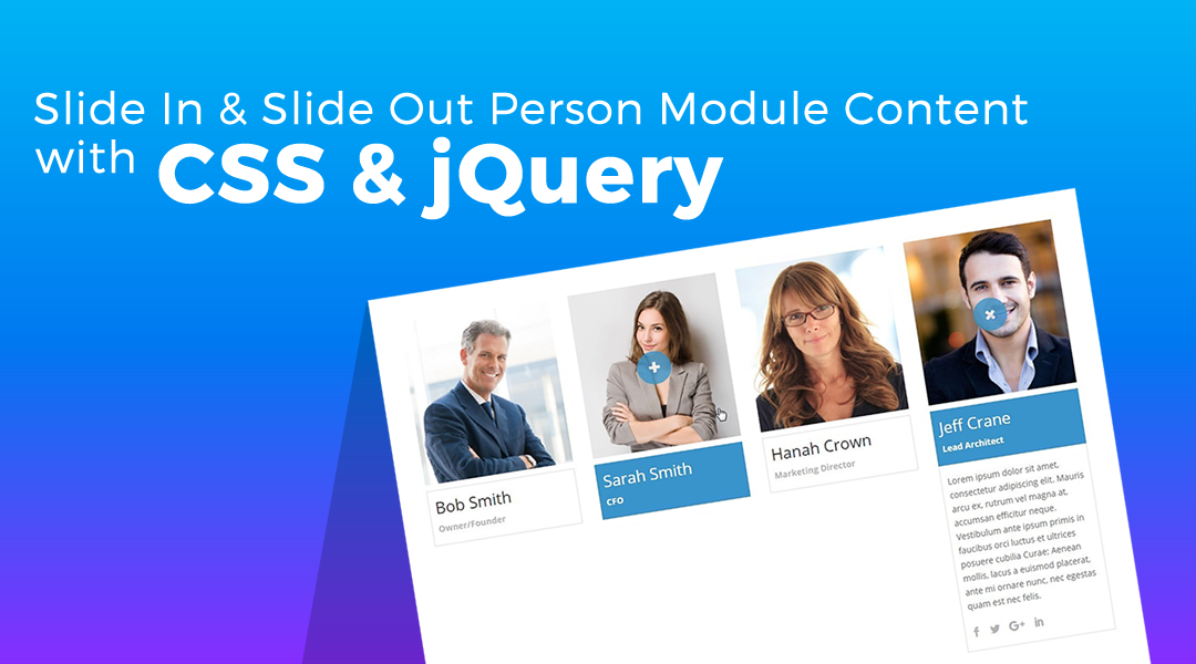 Slide In & Slide Out Person Module Content with CSS & jQuery
