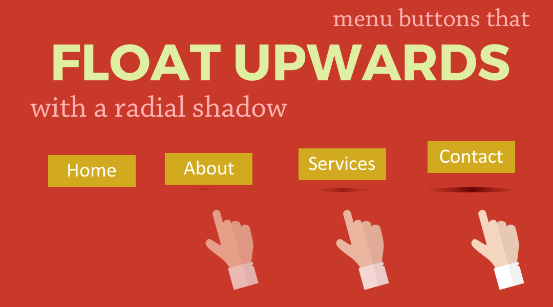 Divi Menu Buttons That Float Upwards with a Radial Shadow Beneath