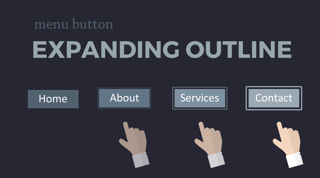 Divi Menu Buttons With an Expanding Outline