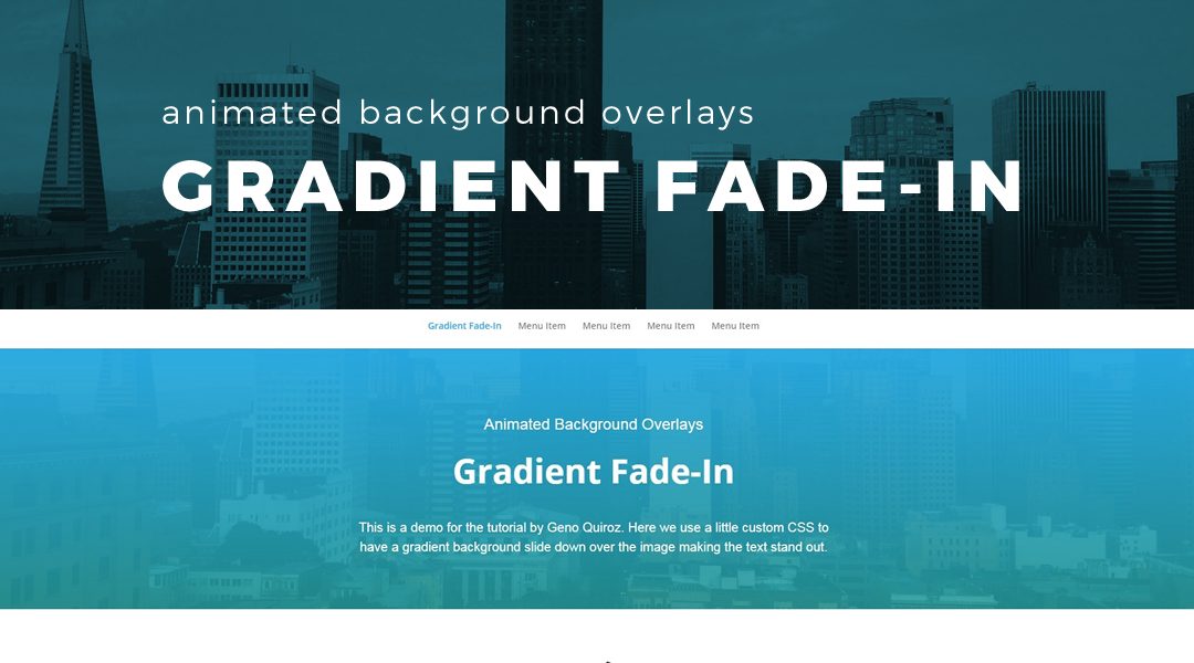 Animated Background Gradient Fade-in Overlay