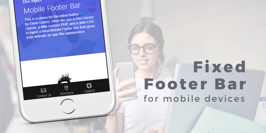 Divi Fixed Footer Bar For Mobile Devices Image