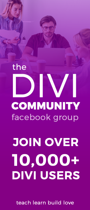 The Divi Community Facebook Group
